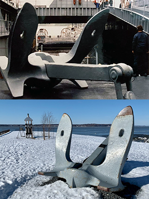 This anchor is now on display at the Ship Creek Small Boat Launch, Anchorage.